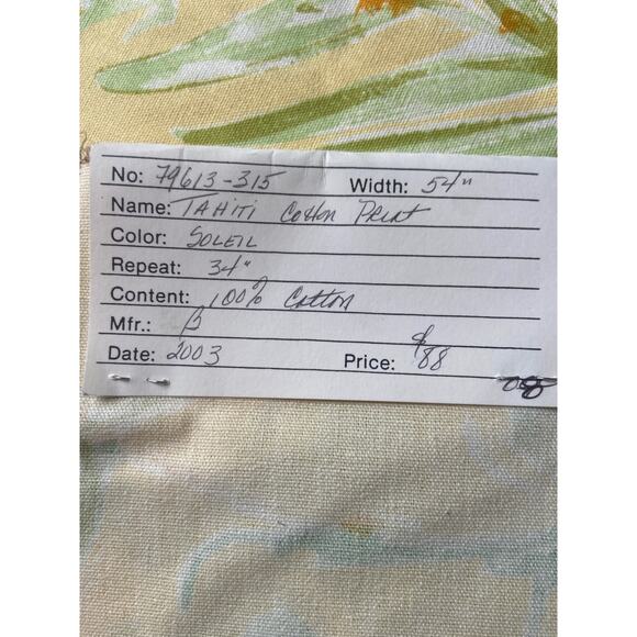 Brunschwig & Fils "Tahiti" fabric flowers and fruits vintage swatch 28 х 36 - Picture 6 of 6